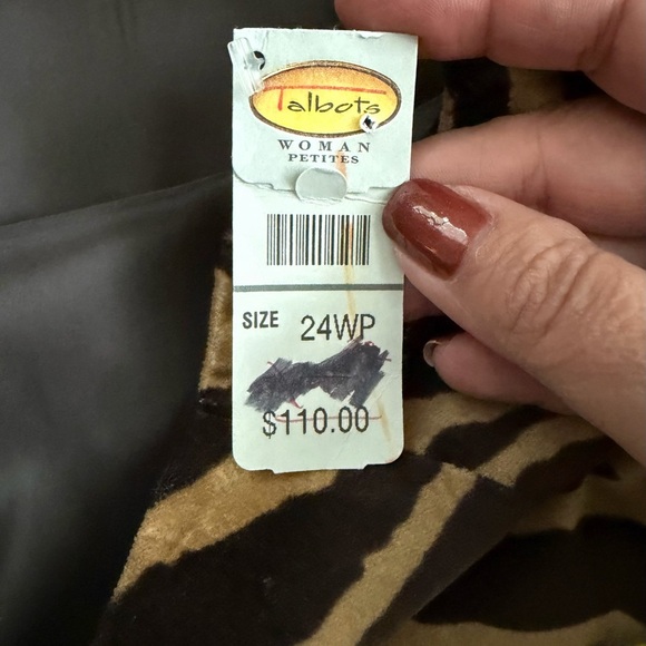 Talbots Canvas A-Line Skirt – Textured Zebra Print Plus Size 24 Petite - Picture 7 of 9